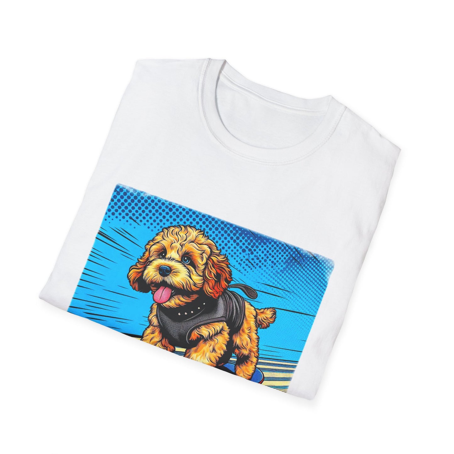 CockerPoo flying high t shirt T-Shirt Printify