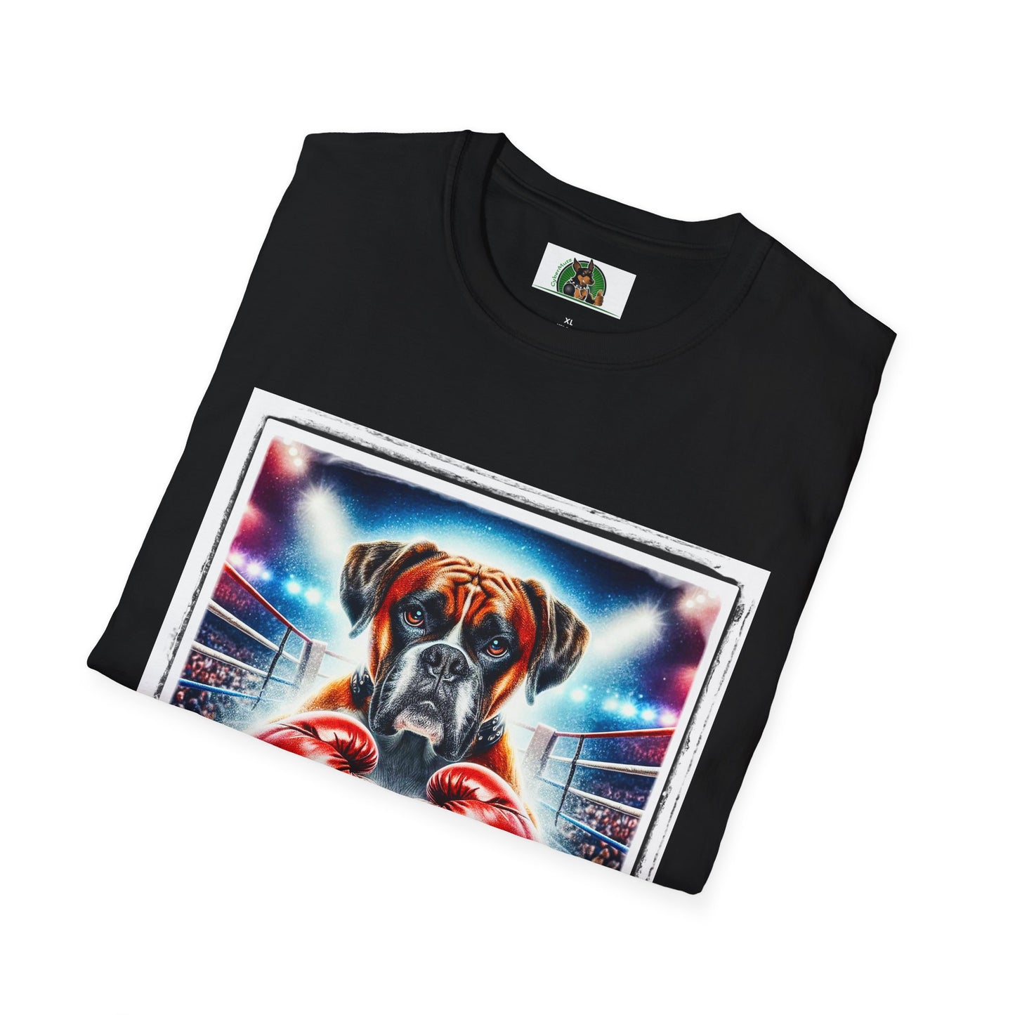 Boxer Dog With Boxing Gloves Shirt T-Shirt Printify