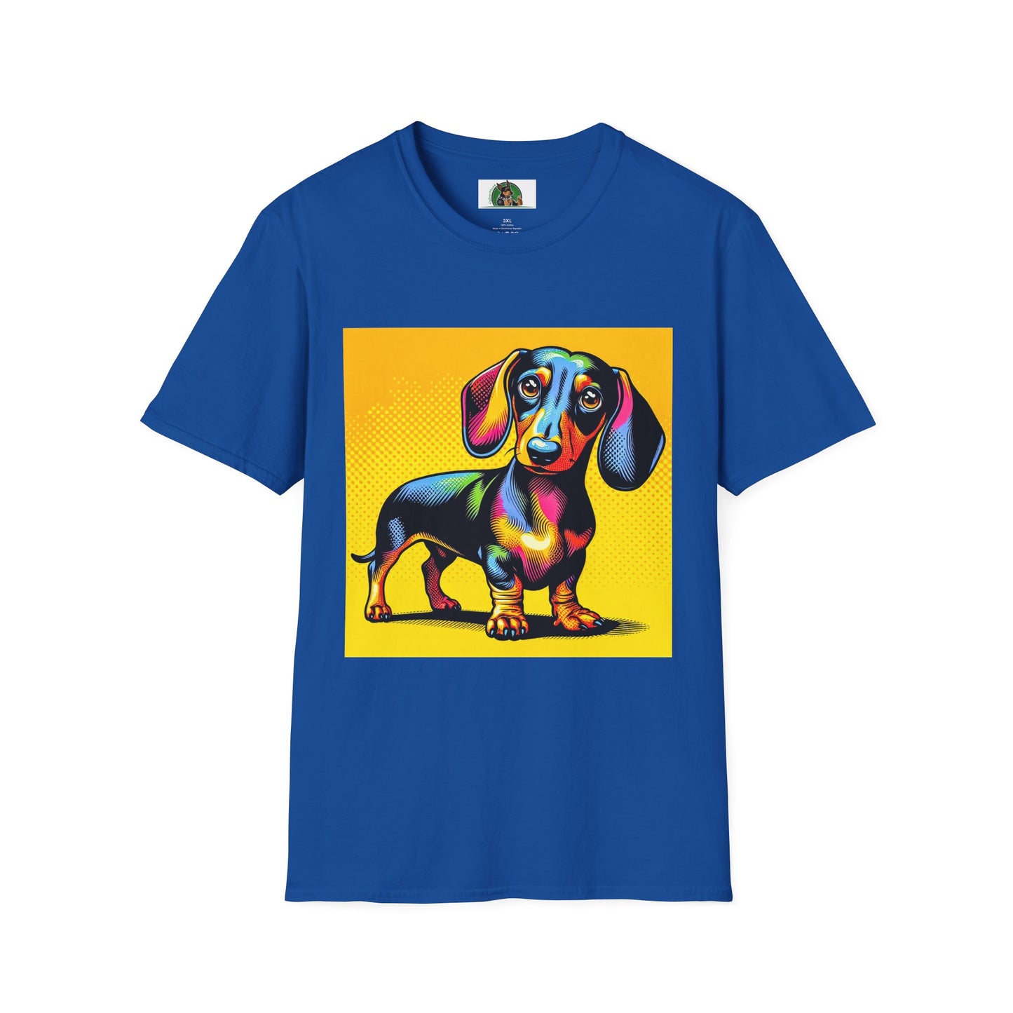 Dachshund colorful puppy t shirt T-Shirt Printify Royal S