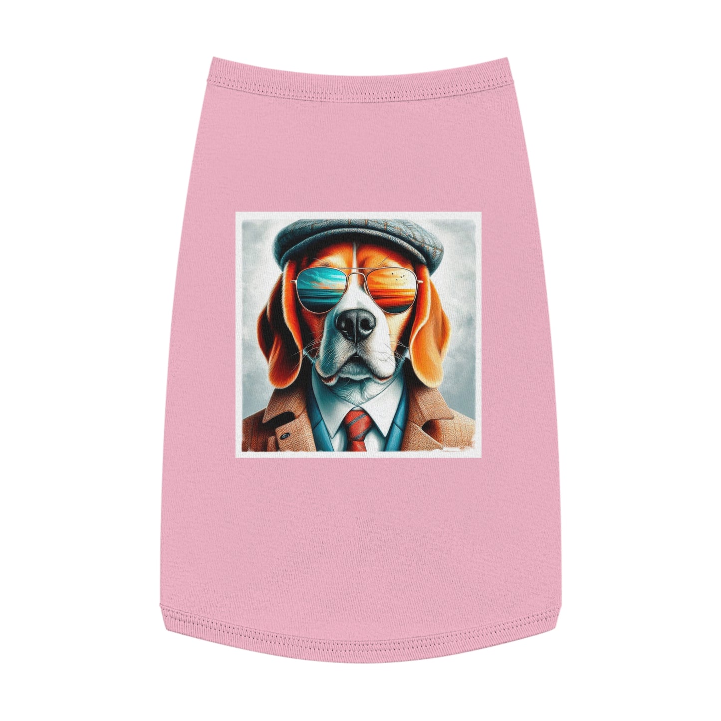Pet Tank Top Beagle Dog Wearing Jacket And Hat Pets Printify