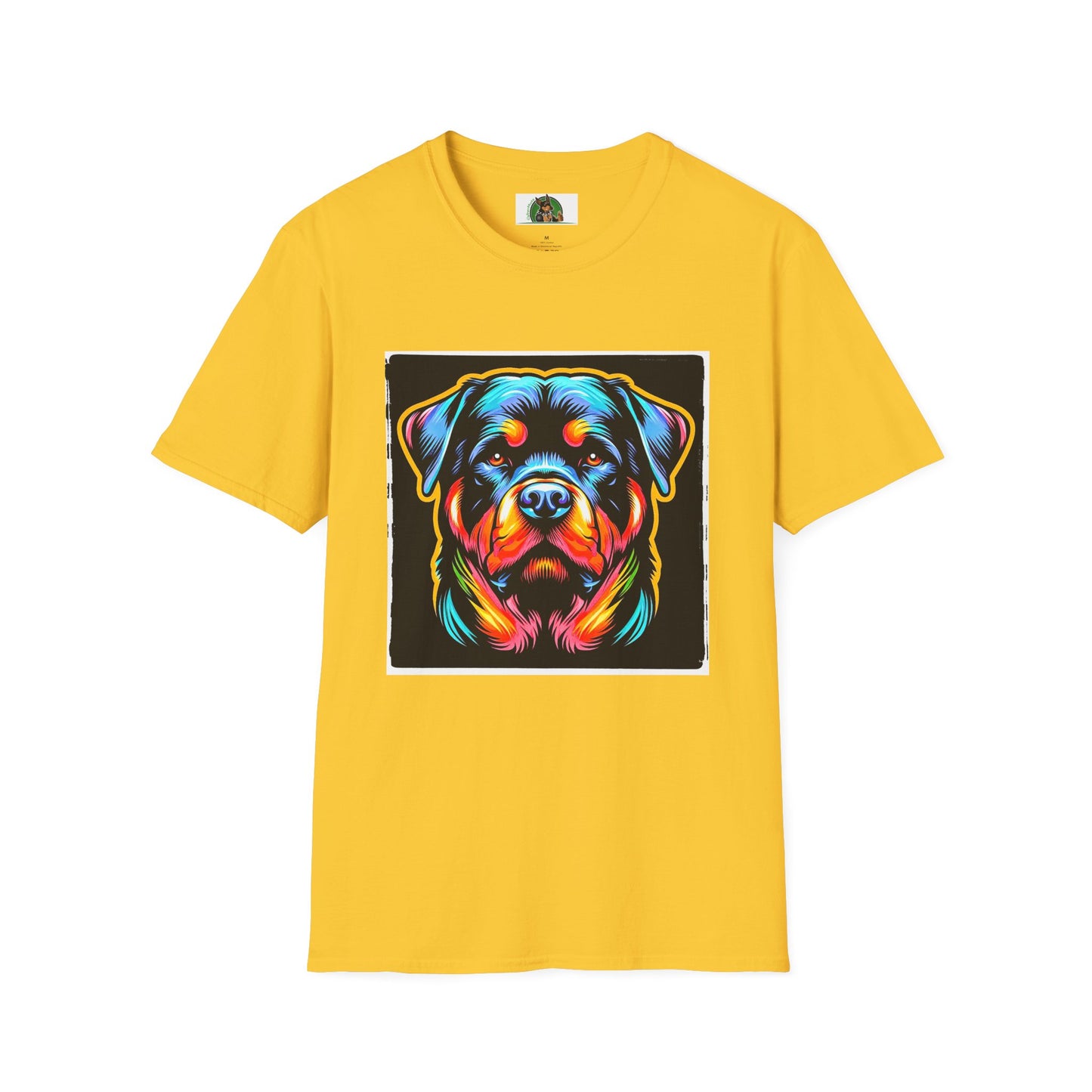 Rottweiler colorful puppy shirt T-Shirt Printify S Daisy