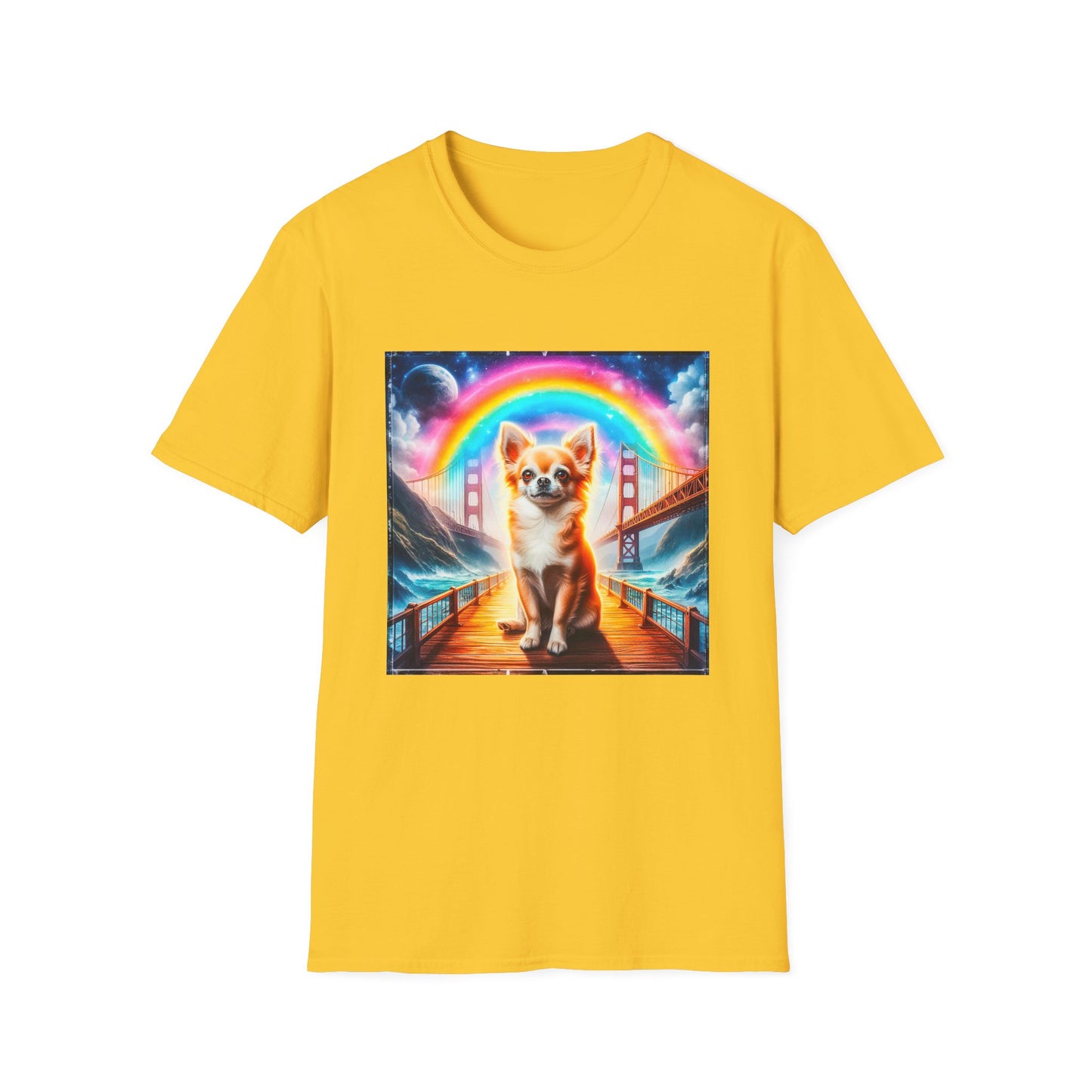 Chihuahua rainbow bridge t shirt T-Shirt Printify S Daisy