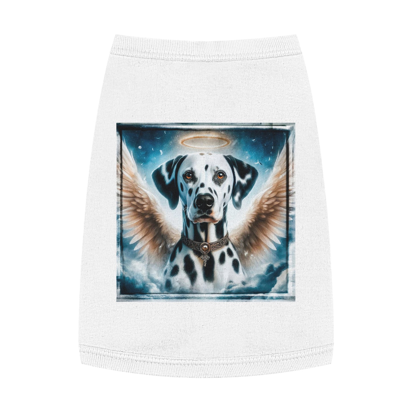 Pet Tank Top Dalmatian white angel t shirt Pets Printify