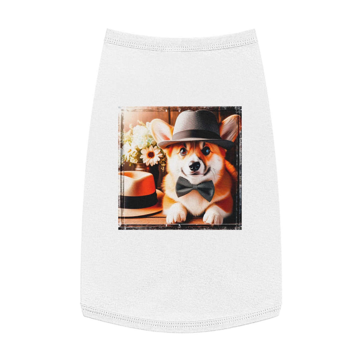 Pembroke Welsh Corgi fun hat shirt Pets Printify L White