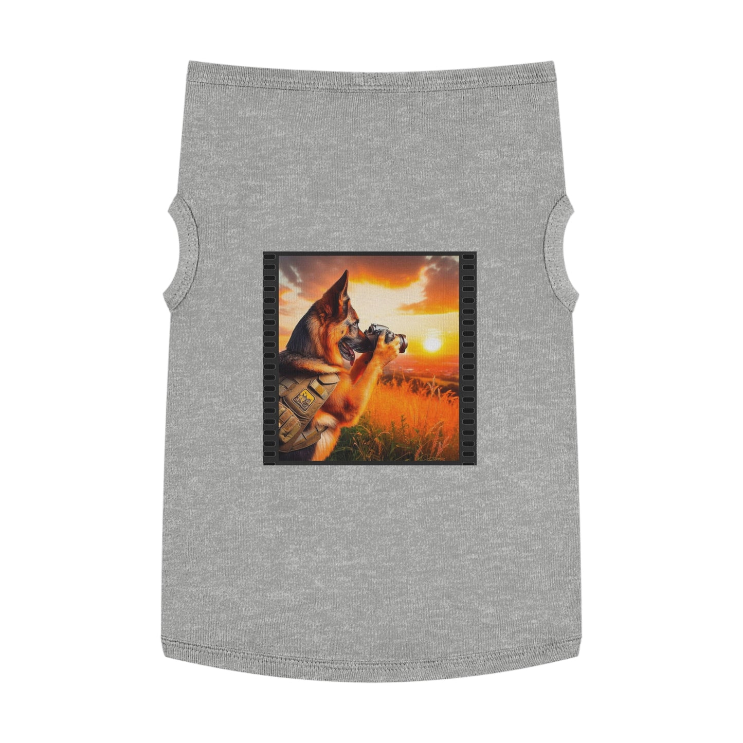 German Shepherd photographer shirt Pets Printify XL Heather