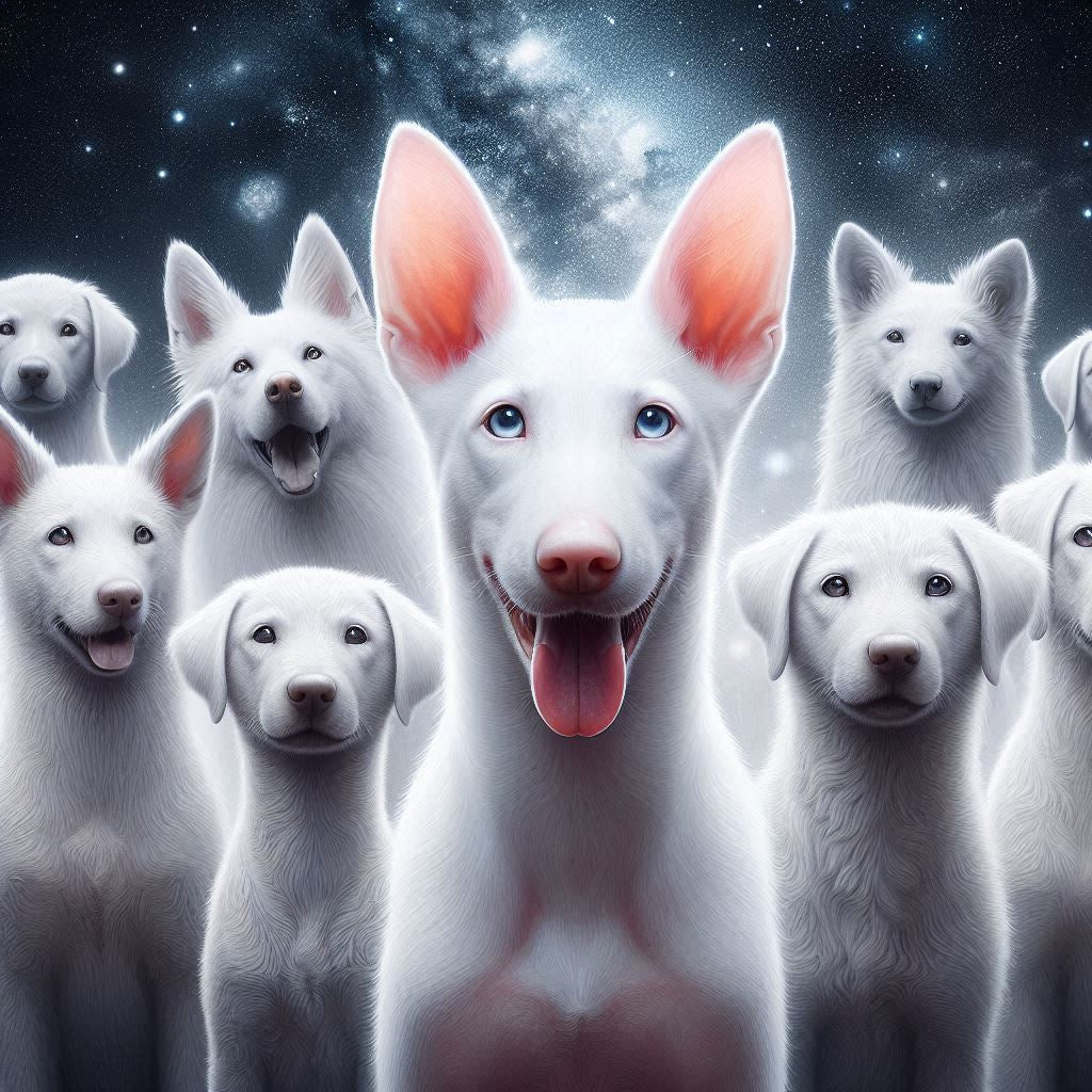 Albino & Leucistic Dogs – Unusual White-Coated Dogs and Their Genetics