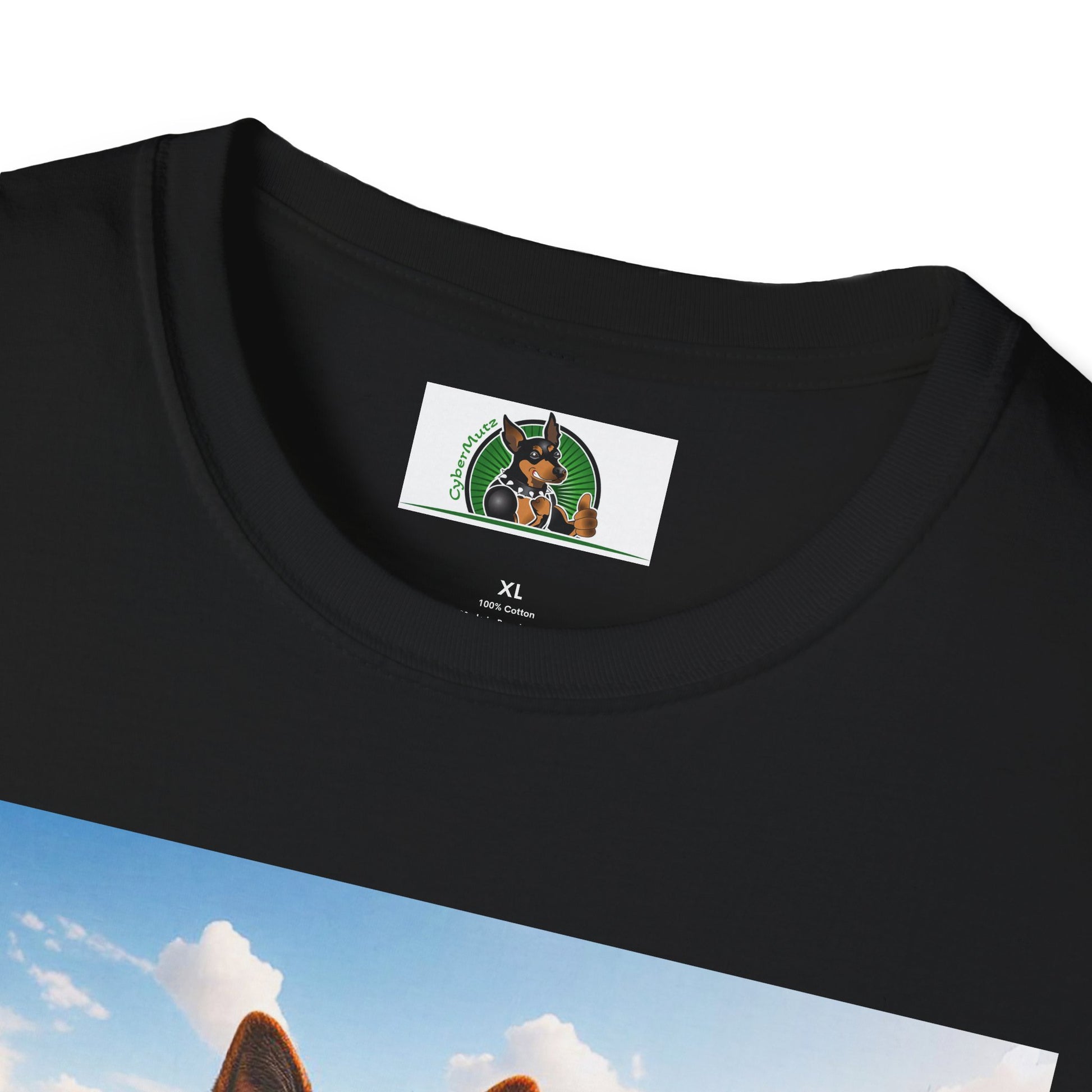 German Shepherd taking photos shirt T-Shirt Printify