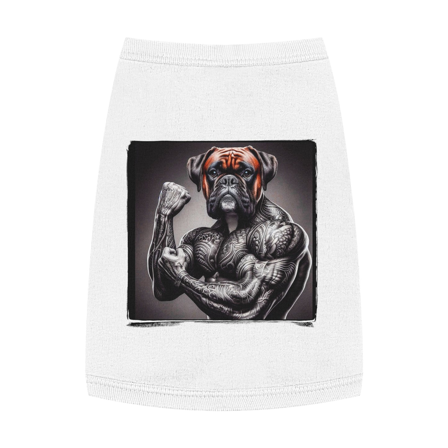 Pet Tank Top Boxer Pets Printify M White 