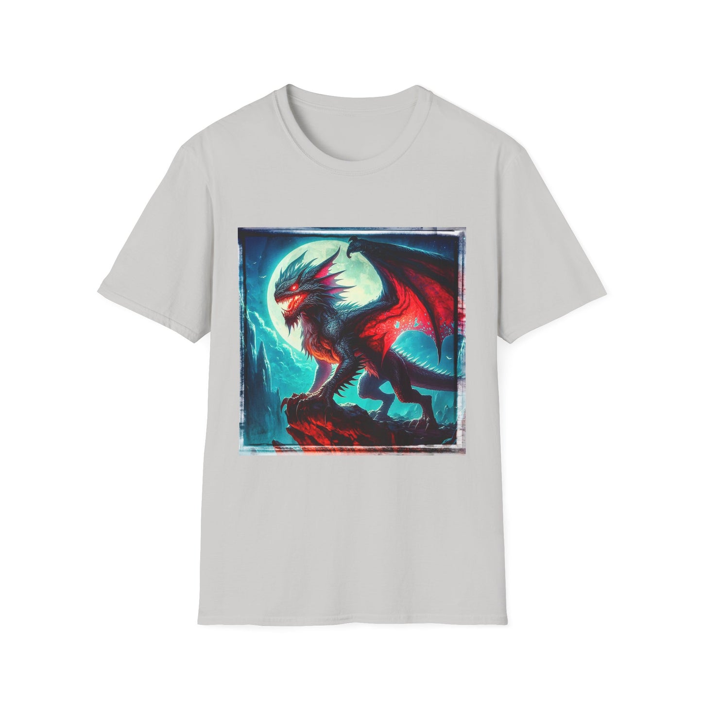 Chupacabra dragon t shirt T-Shirt Printify S Ice Grey