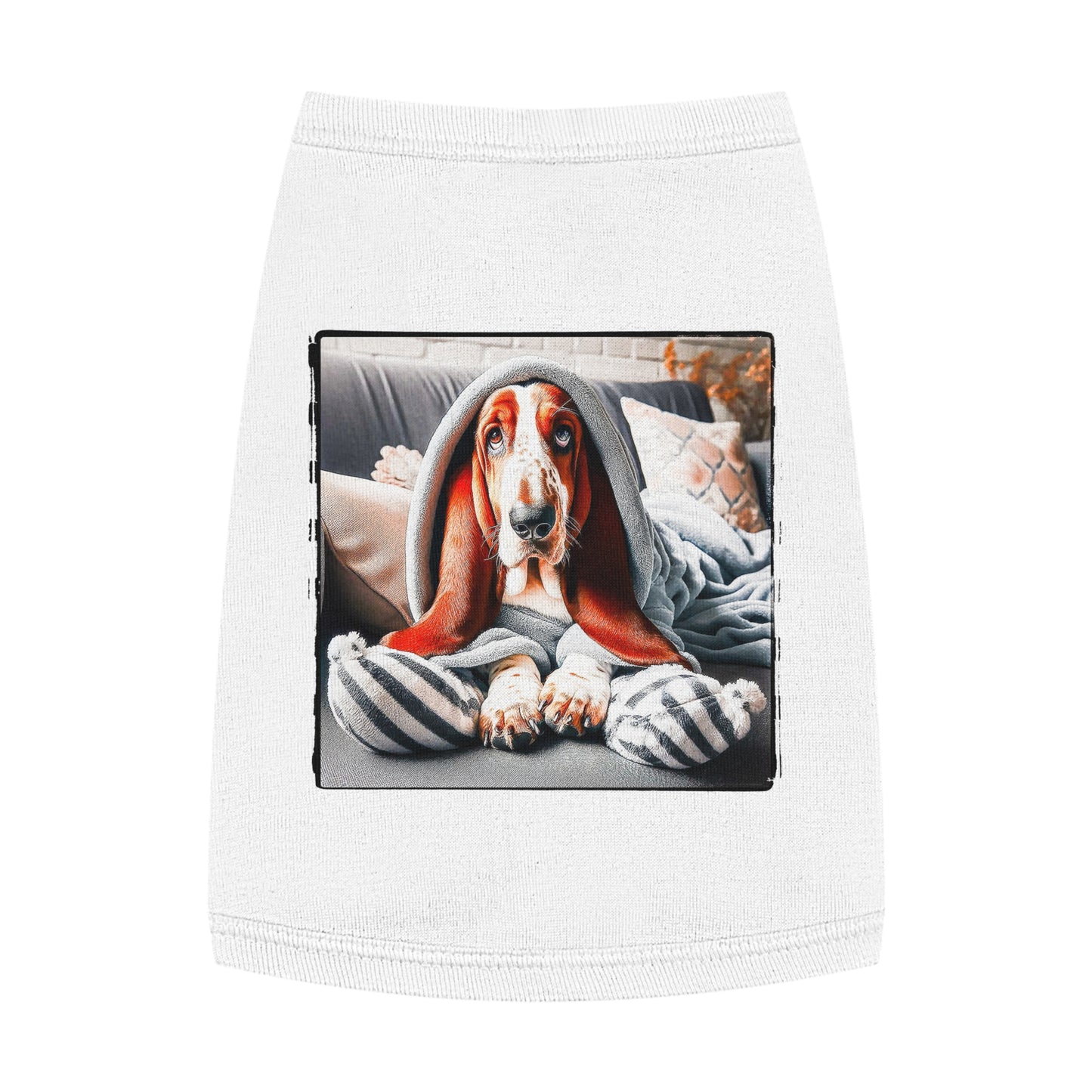 Pet Tank Top Basset Hound Pets Printify M White 