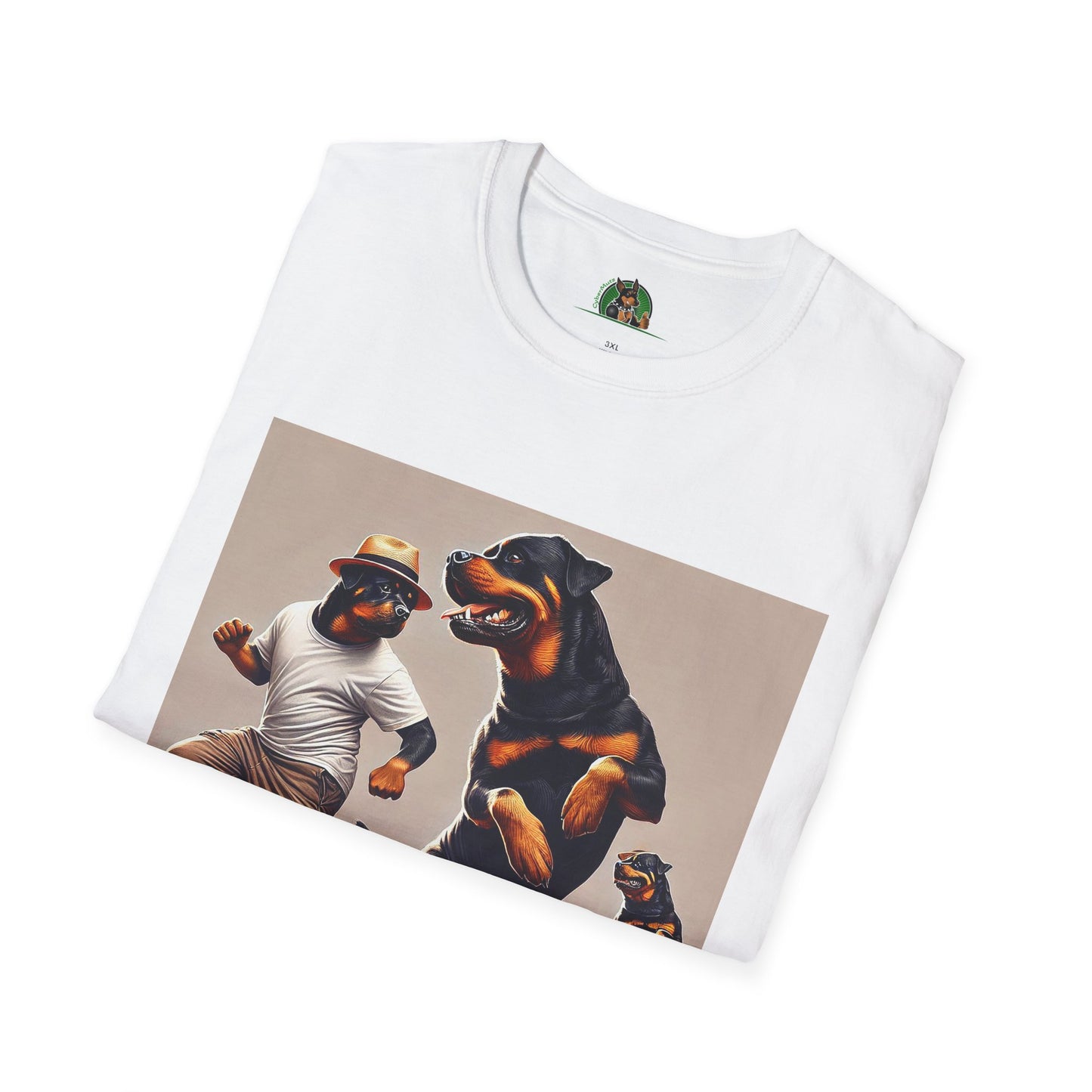 Dancing Rottweiler T-Shirt for Dog Lovers T-Shirt Printify