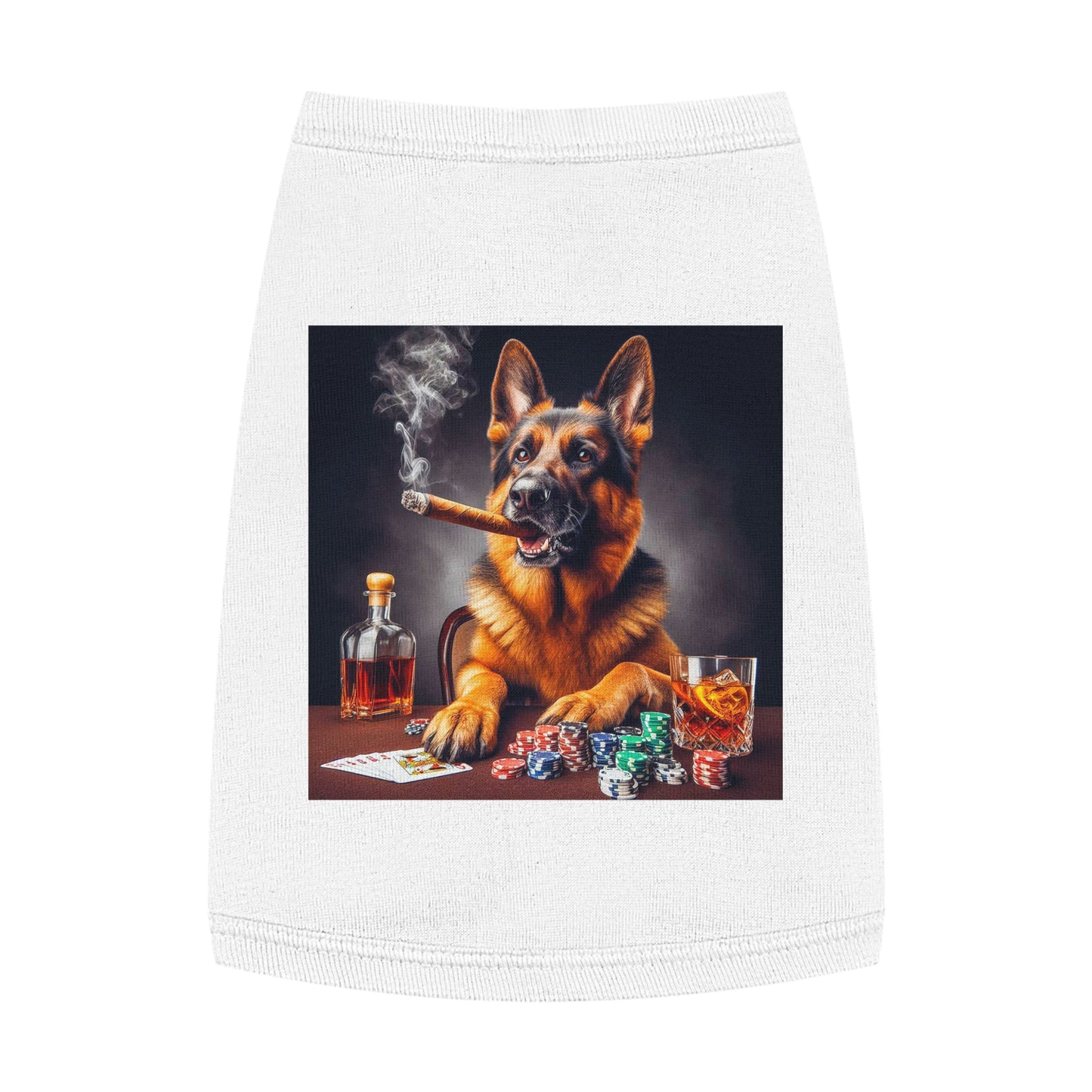 Pet Tank Top German Shepherd Pets Printify M White 