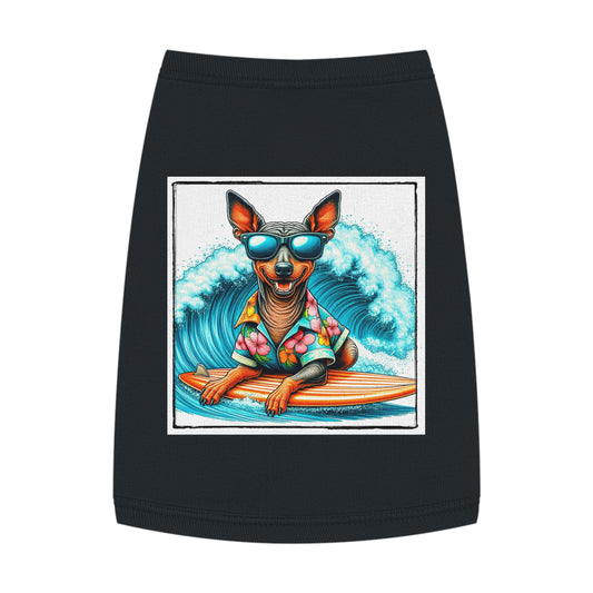 Mexican Hairless beach surfer shirt Pets Printify M Black
