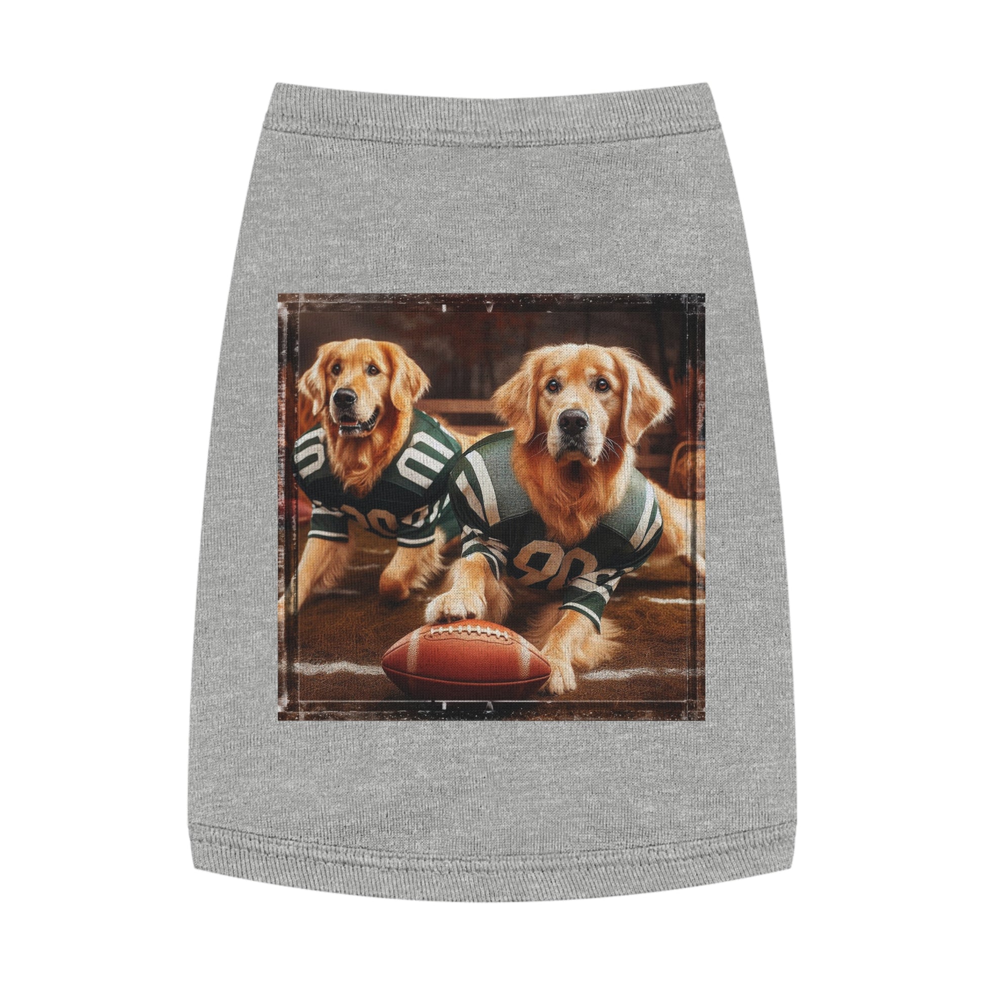 Golden Retriever pet tank top Pets Printify M Heather 