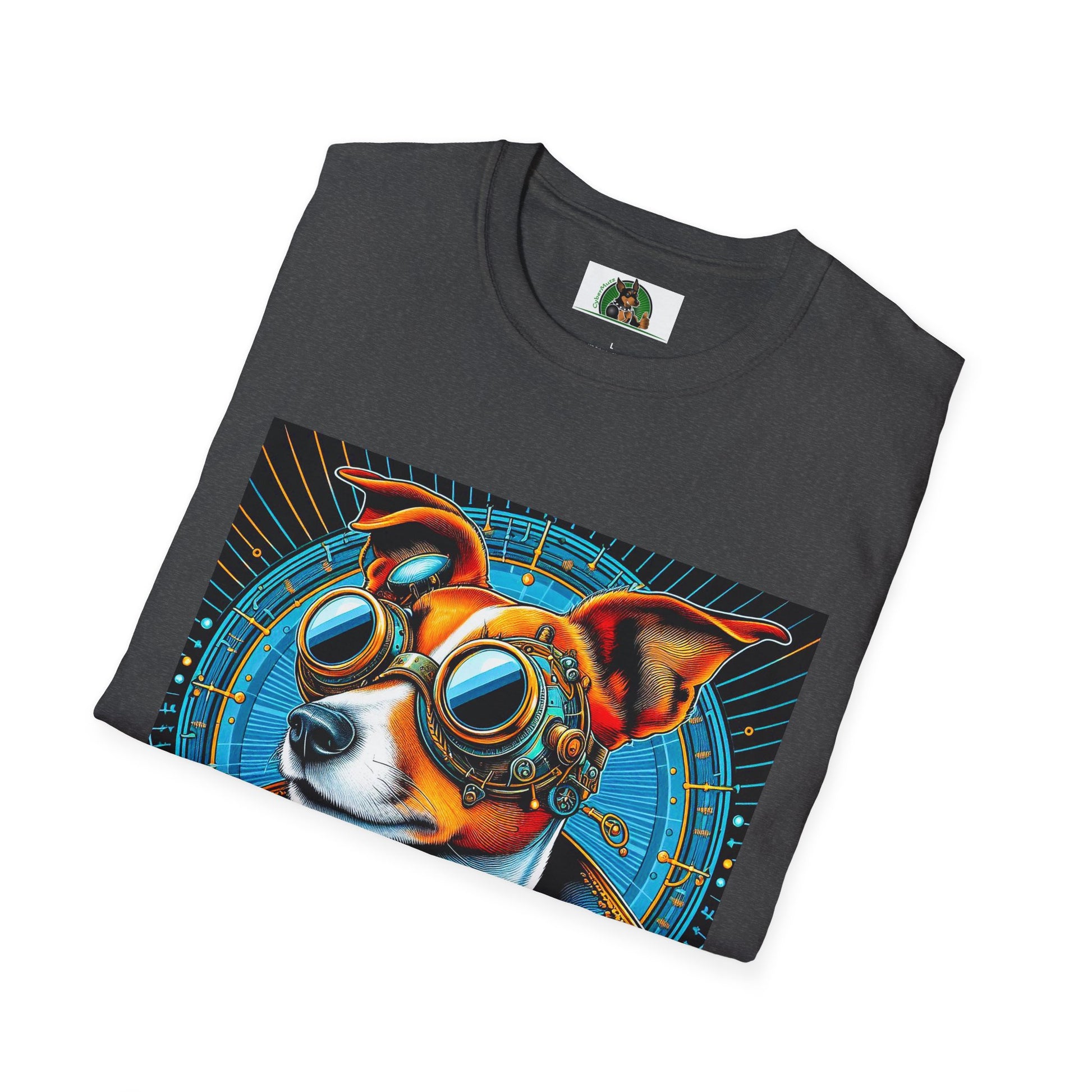 Jack Russell Blue Steampunk Dog T-Shirt Printify