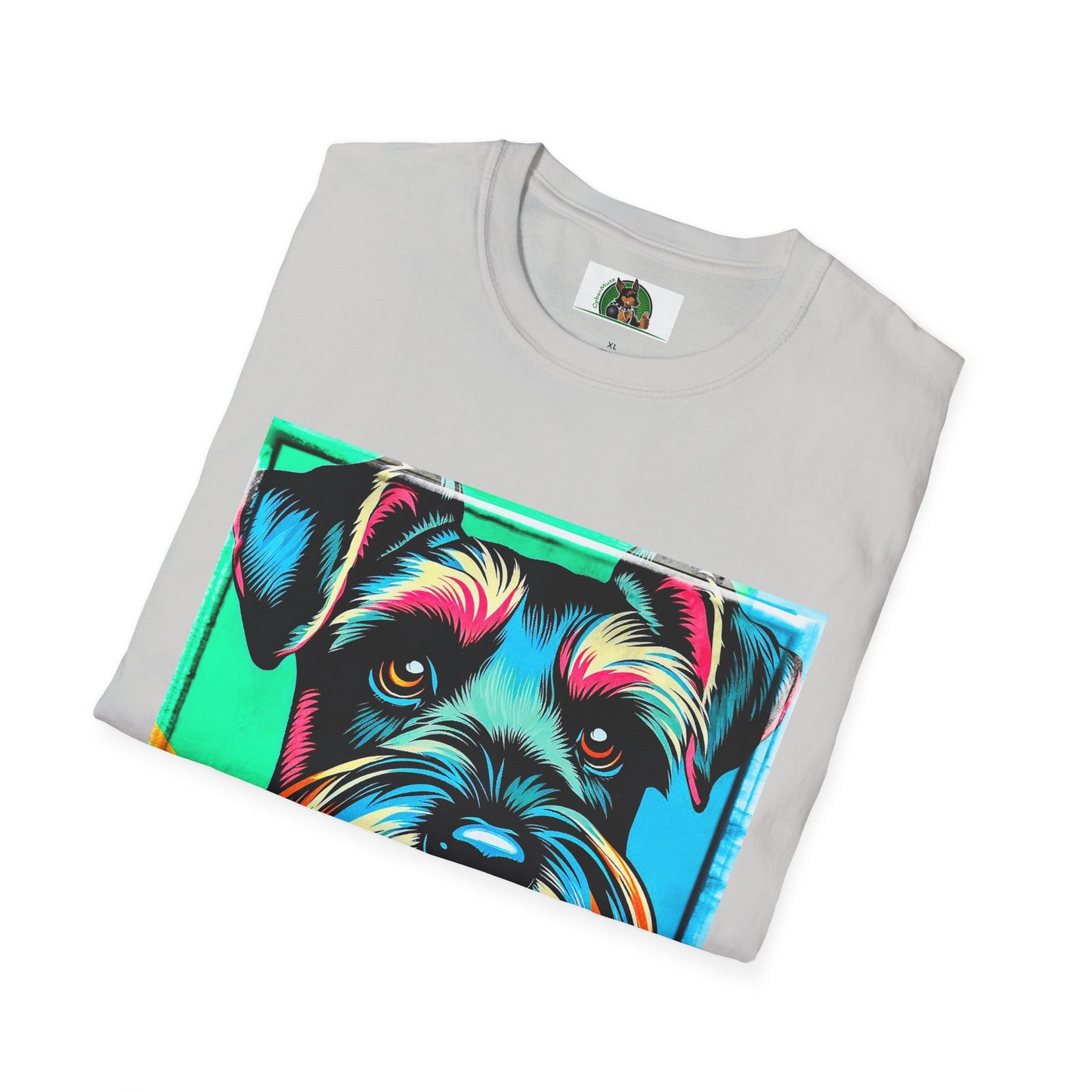 Schnauzer T-Shirt with Miniature Schnauzer Design T-Shirt Printify   