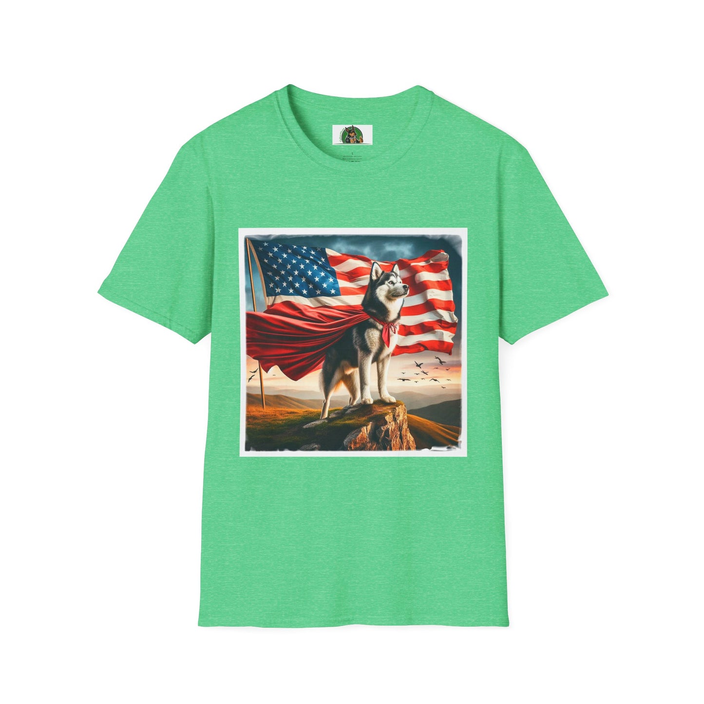 Husky T-Shirt Printify S Heather Irish Green 