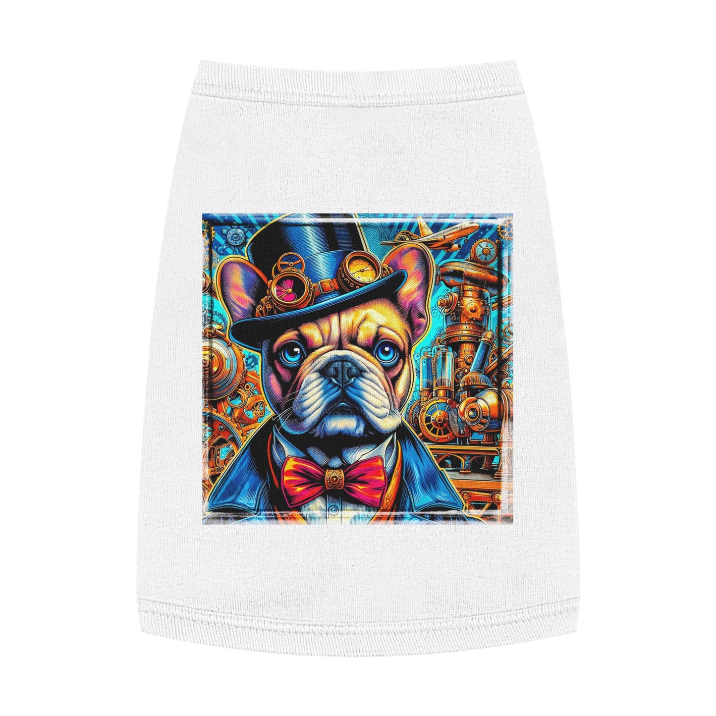 Pet Tank Top French Bulldog Pets Printify M White