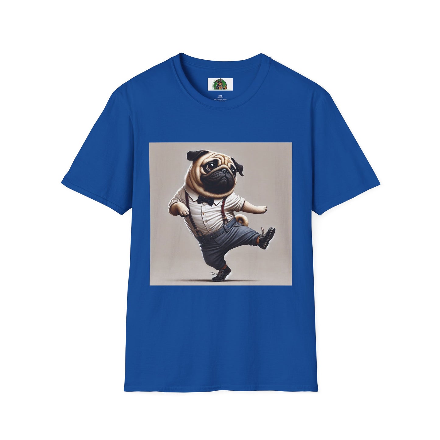 Dancing Pug T-Shirt T-Shirt Printify XS Royal