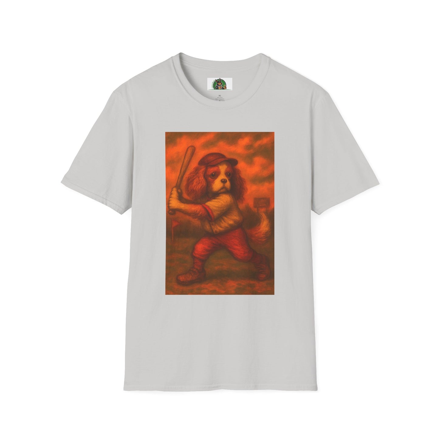 Dog Lover Unisex T-Shirt - Cavalier King Charles Sports Baseball Design T-Shirt Printify Ice Grey S