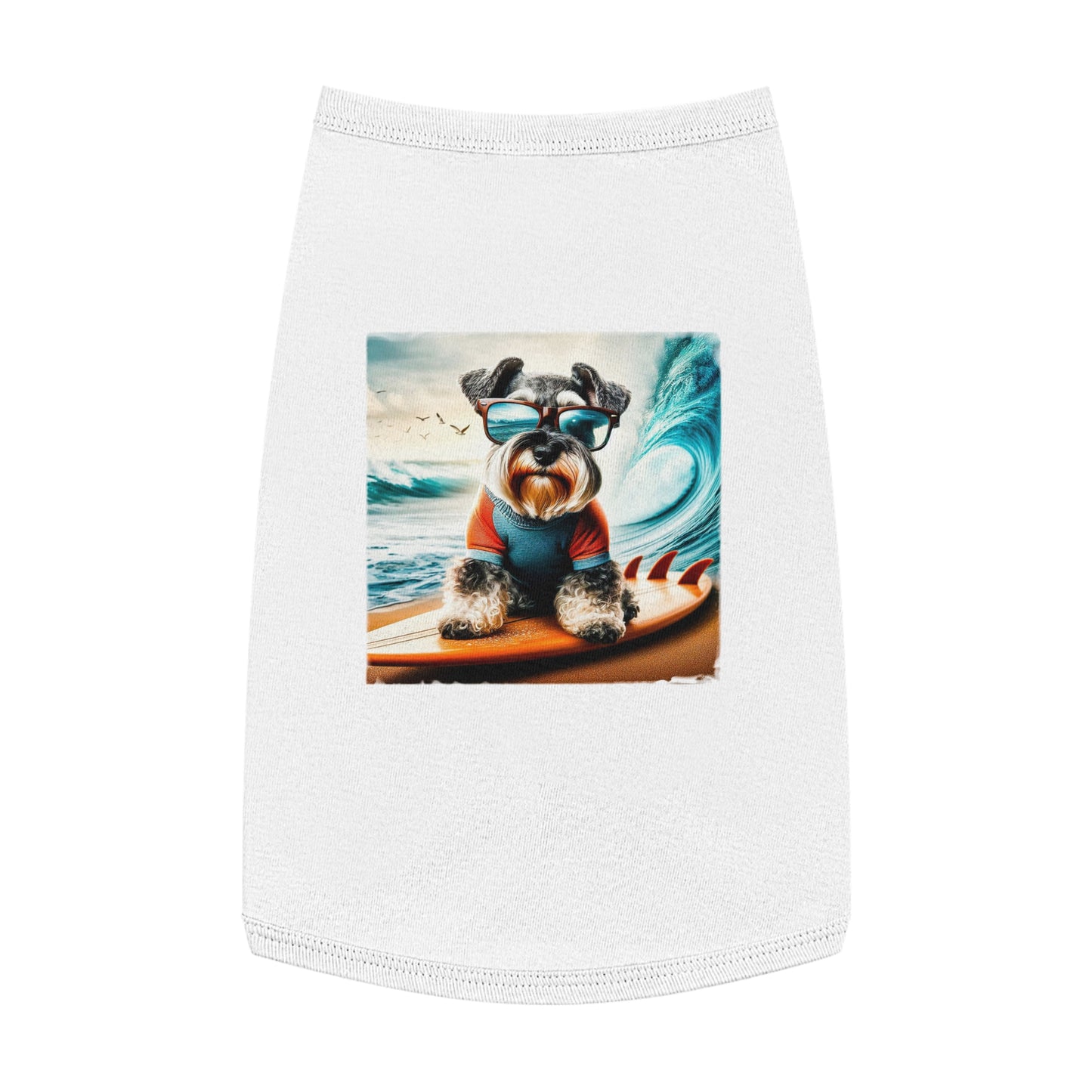 Pet Tank Top Miniature Schnauzer Pets Printify L White 