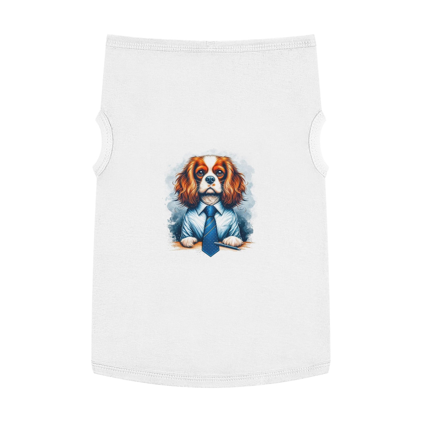 Pet Tank Top Cavalier King Charles Spaniel Pets Printify XL White 