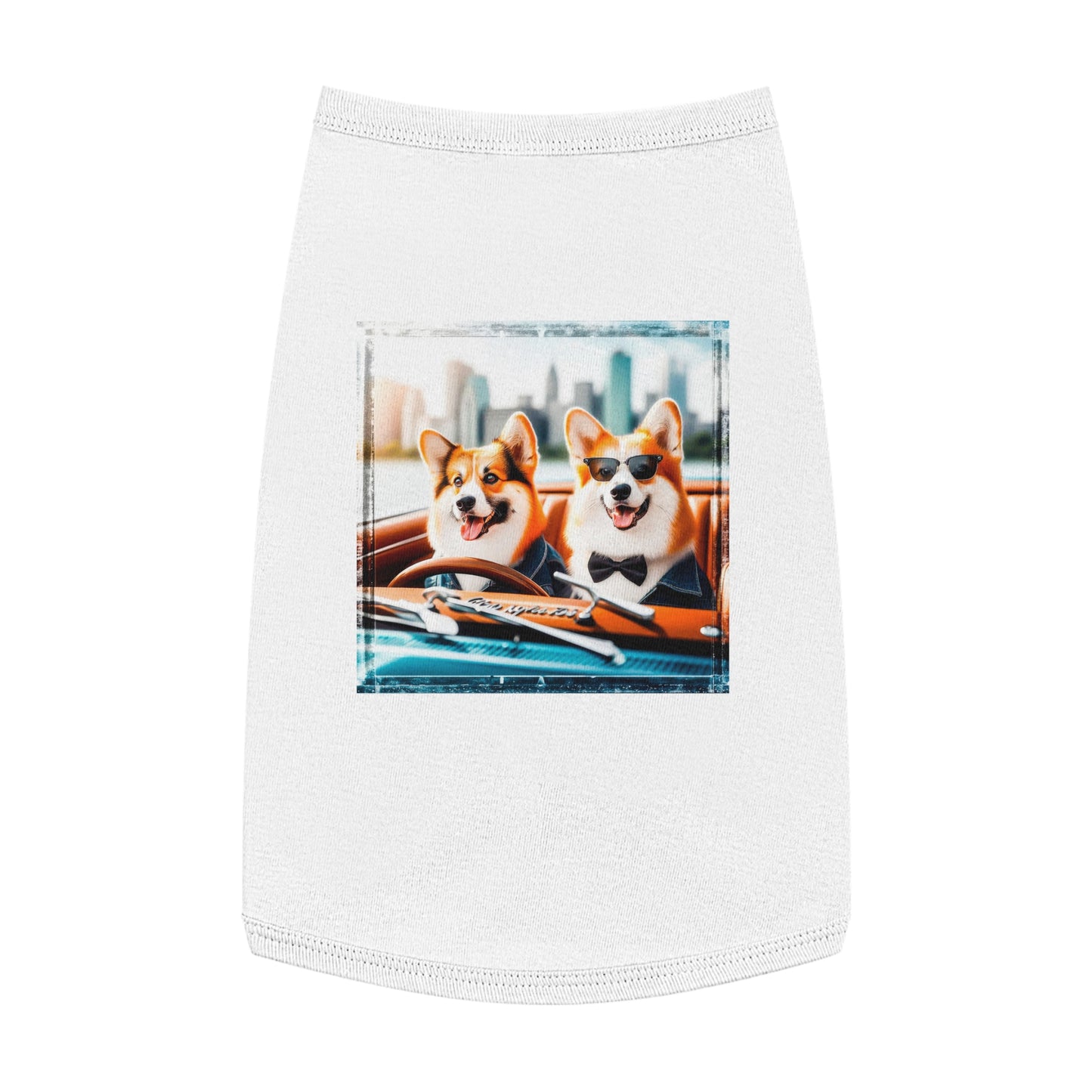 Wacky Pet Tank Top Pembroke Welsh Corgi Pets Printify L White 