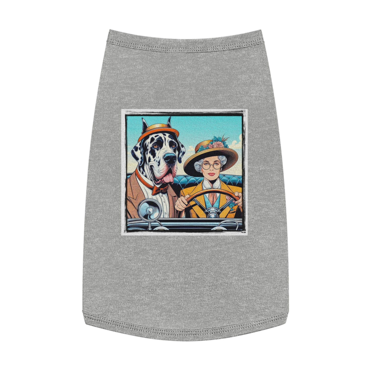 Pet Tank Top Great Dane Pets Printify L Heather