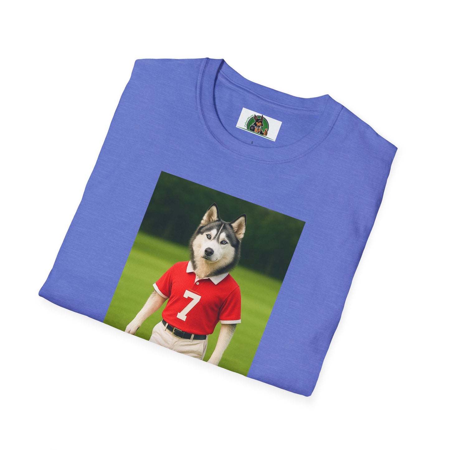 Husky Playing Golf T-Shirt — Sports Dog Tee