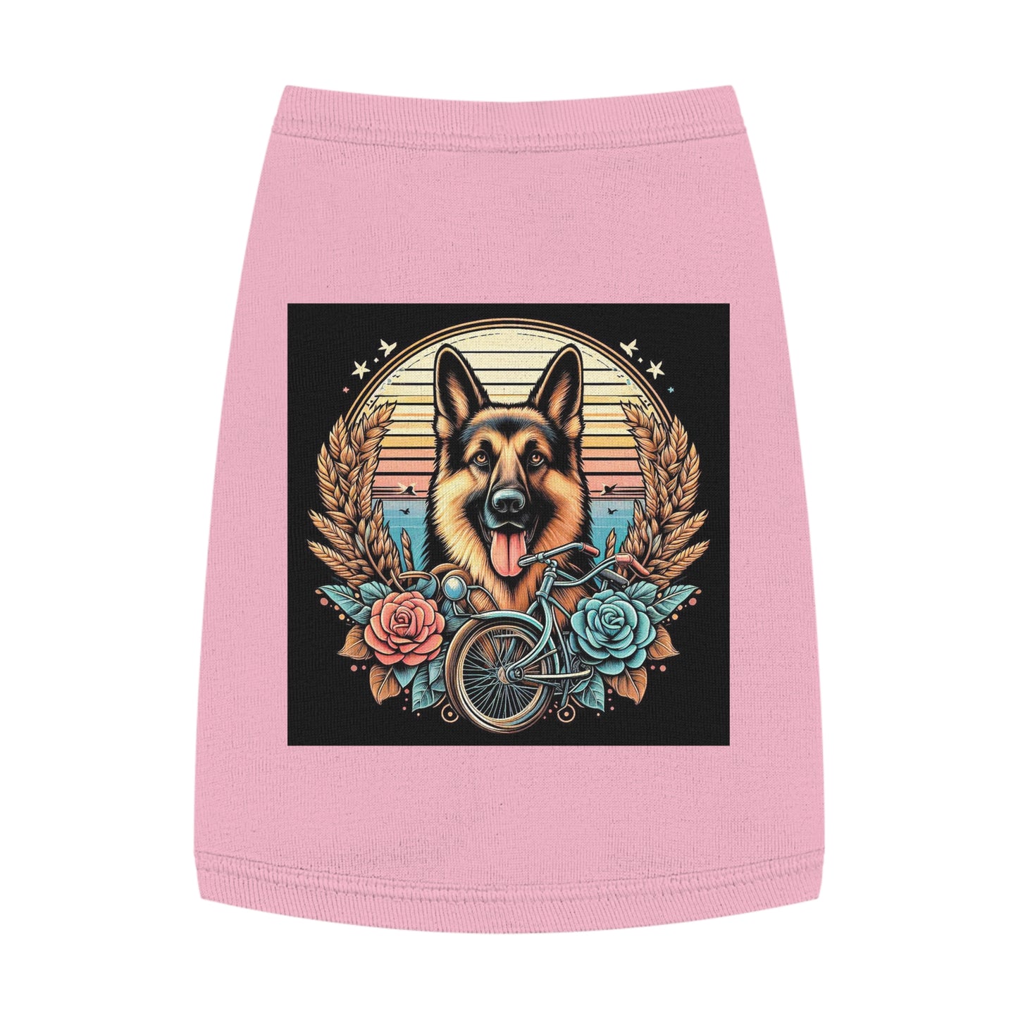 Pet Tank Top German Shepherd Pets Printify M Pink 