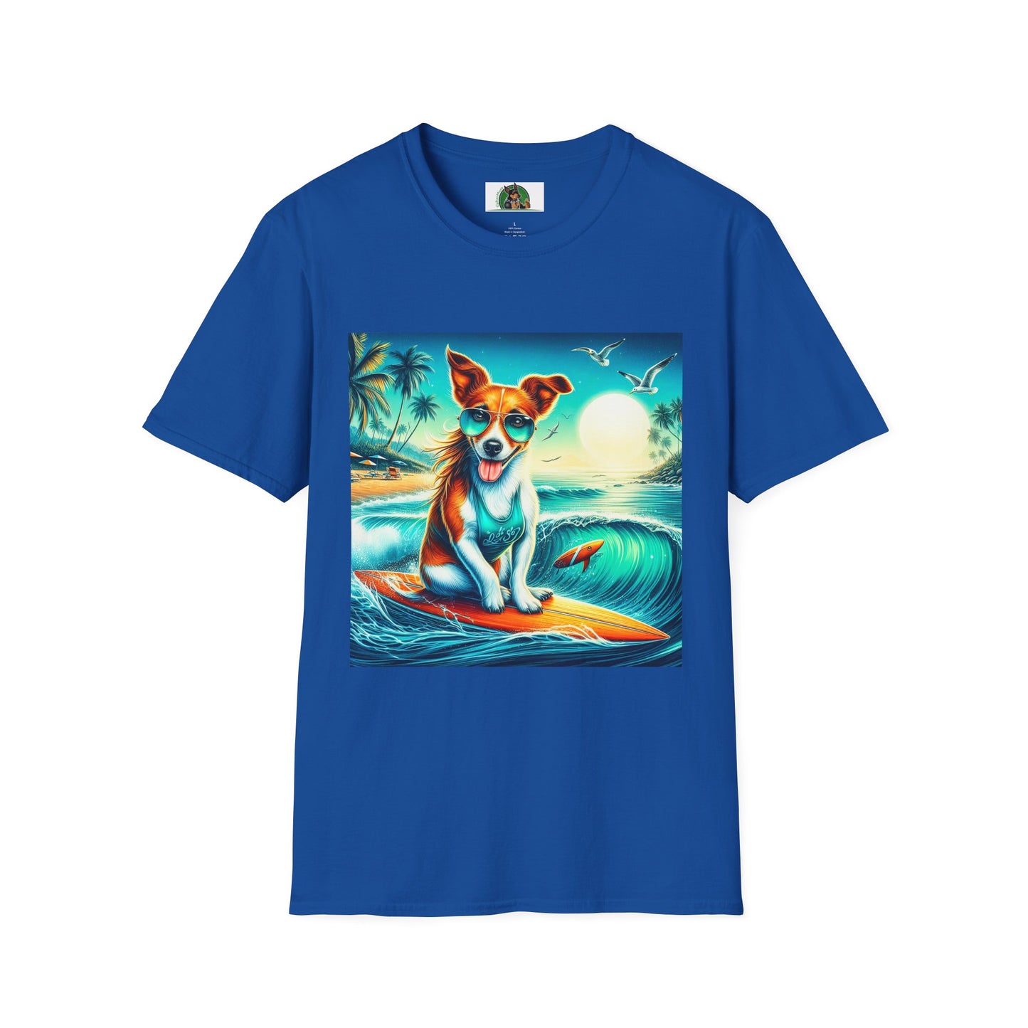 Jack Russell Surfer W/Shades T-Shirt Printify S Royal