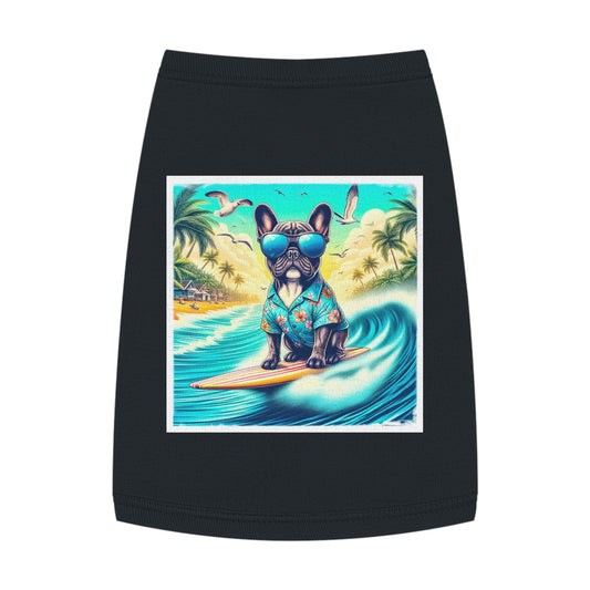 Pet Tank Top French Bulldog California waves t shirt Pets Printify M Black