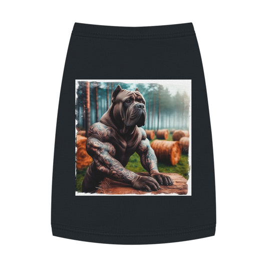 Pet Tank Top Cane Corso Muscle Dog In Field Pets Printify M Black 