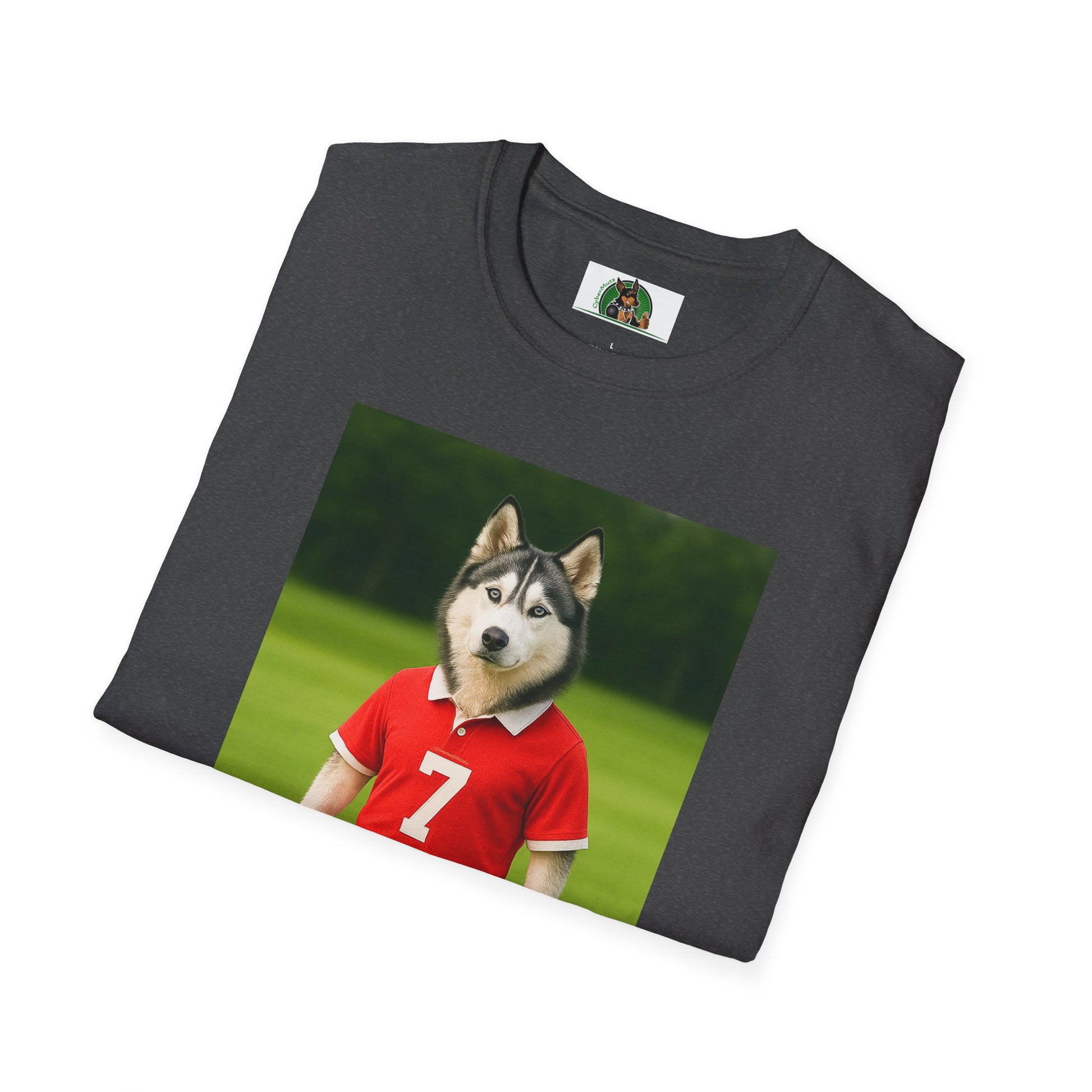 Husky Playing Golf T-Shirt — Sports Dog Tee T-Shirt Printify