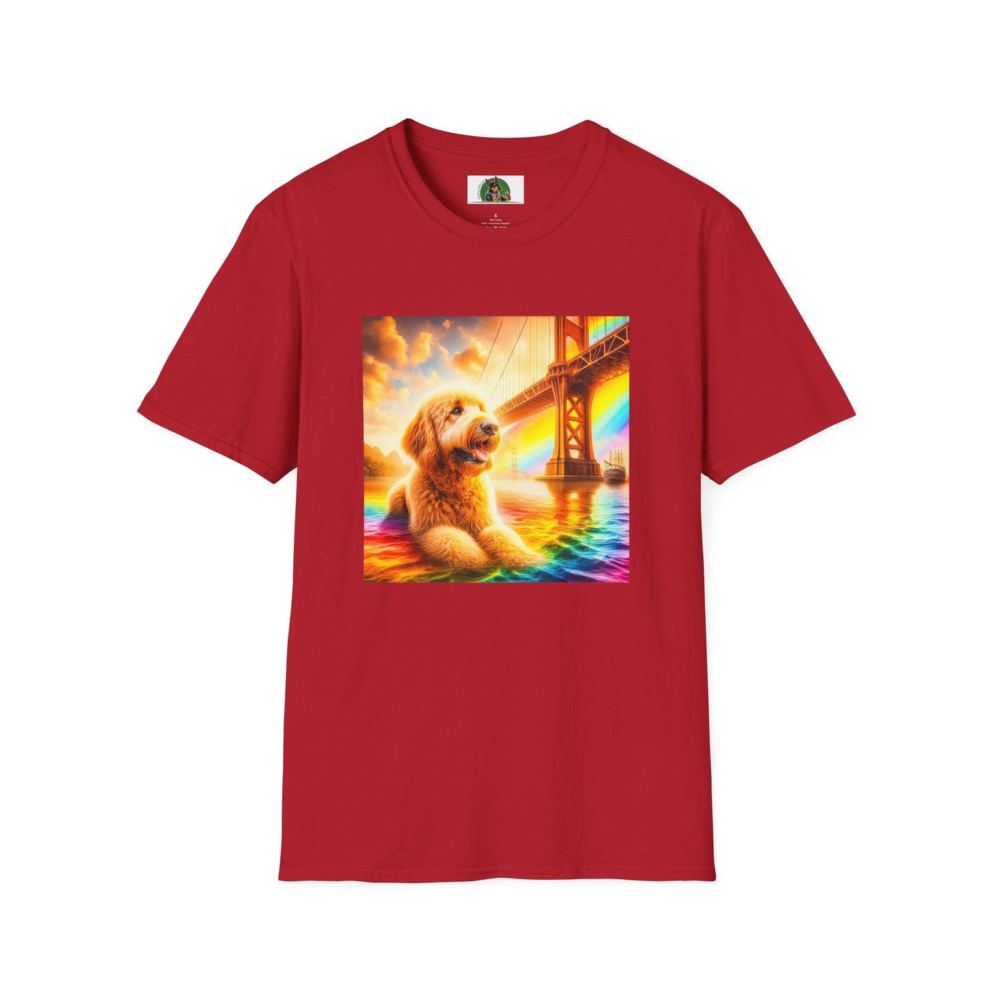 Golden Doodle T-Shirt Printify S Cherry Red