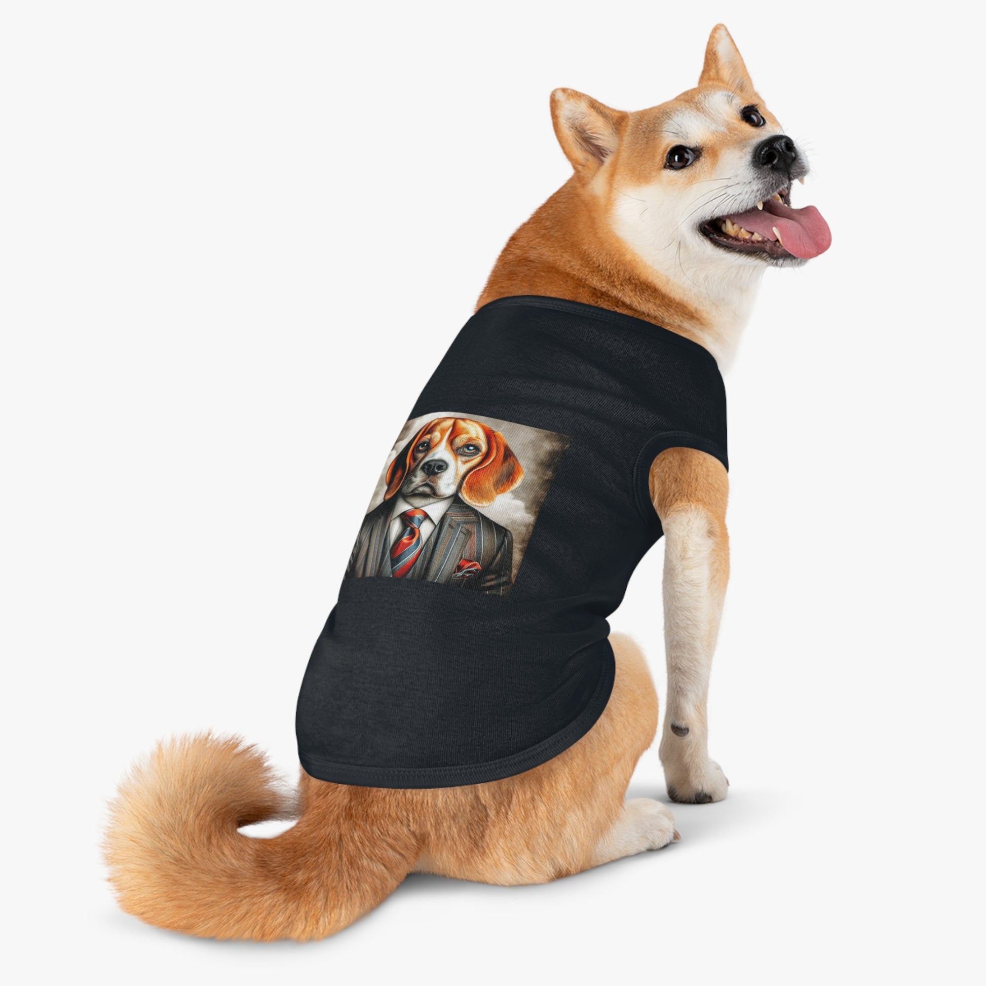 Pet Tank Top Beagle Dog In Suit Pets Printify   