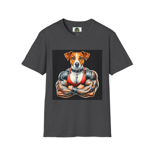 Jack Russell Buff Dog T-Shirt Printify S Dark Heather