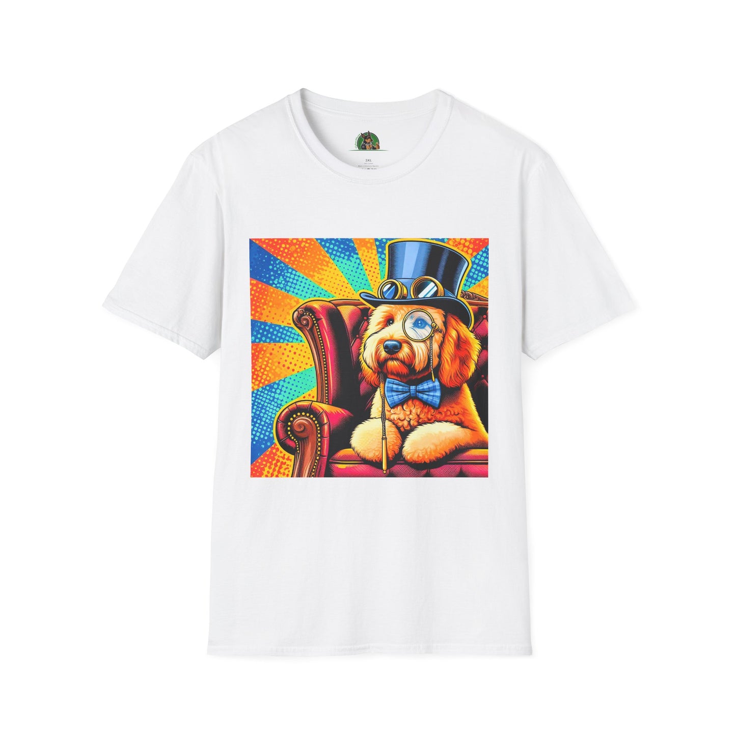 Golden Doodle steam punk cutie shirt T-Shirt Printify XS White