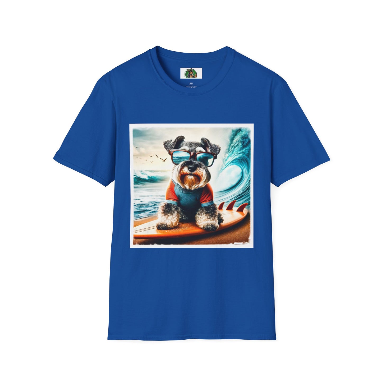 Schnauzer T-Shirt with Miniature Schnauzer Design T-Shirt Printify XS Royal 