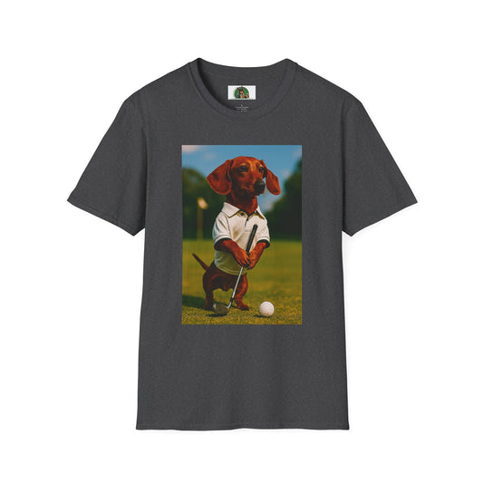 Sports Dachshund Golf T-Shirt T-Shirt Printify Dark Heather XS