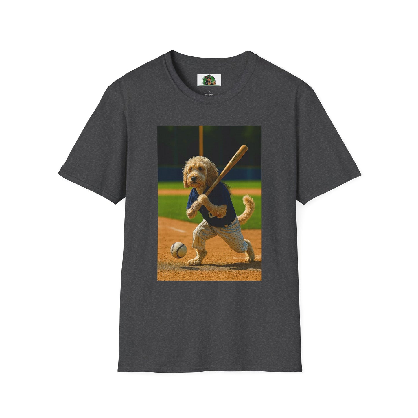Sports Cockerpoo Baseball T-Shirt T-Shirt Printify Dark Heather XS