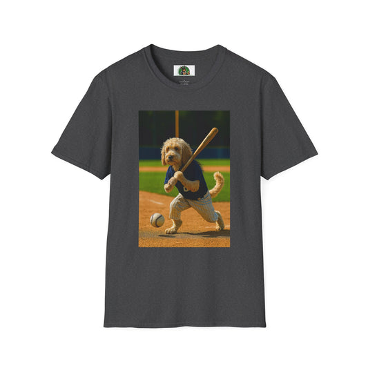 Sports Cockerpoo Baseball T-Shirt T-Shirt Printify Dark Heather XS