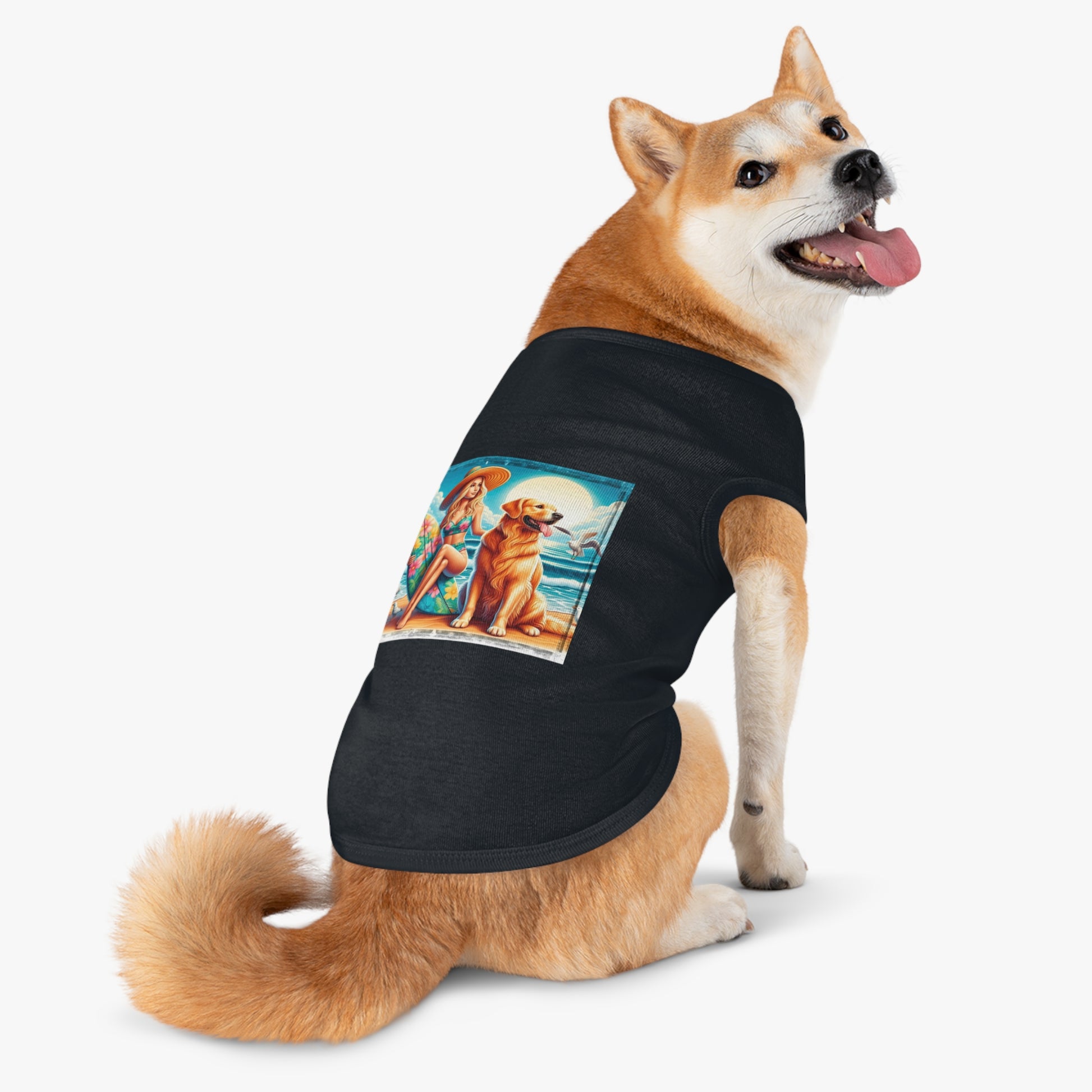 Golden Retriever pet tank top Pets Printify   