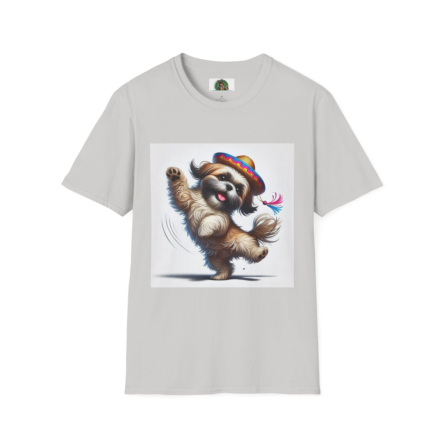 Dancing Shih Tzu T-Shirt T-Shirt Printify S Ice Grey