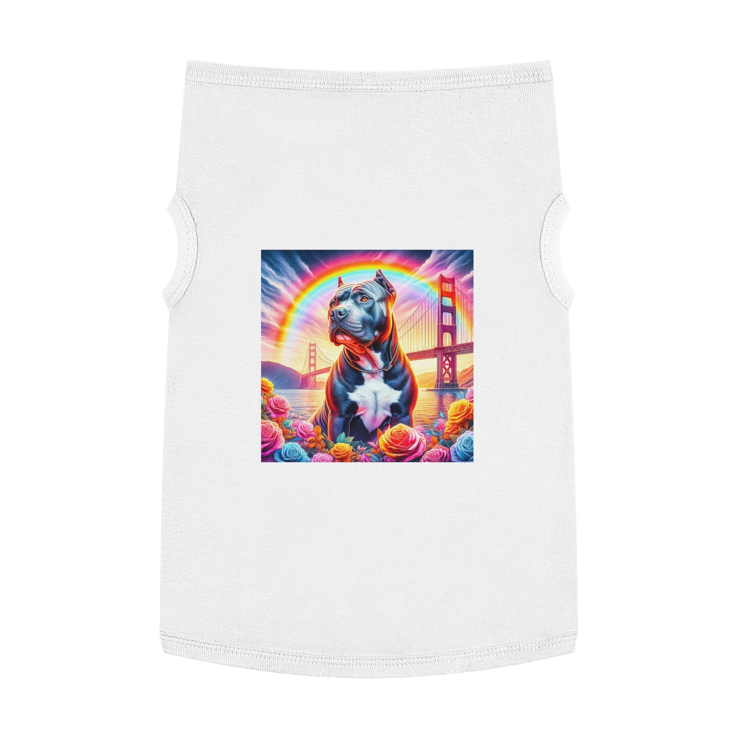 Pet Tank Top Pit Bull Pets Printify XL White