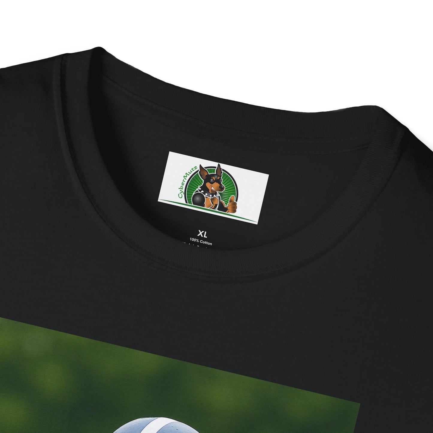 Golden Doodle Playing Football T-Shirt — Sports Dog Lover Tee T-Shirt Printify