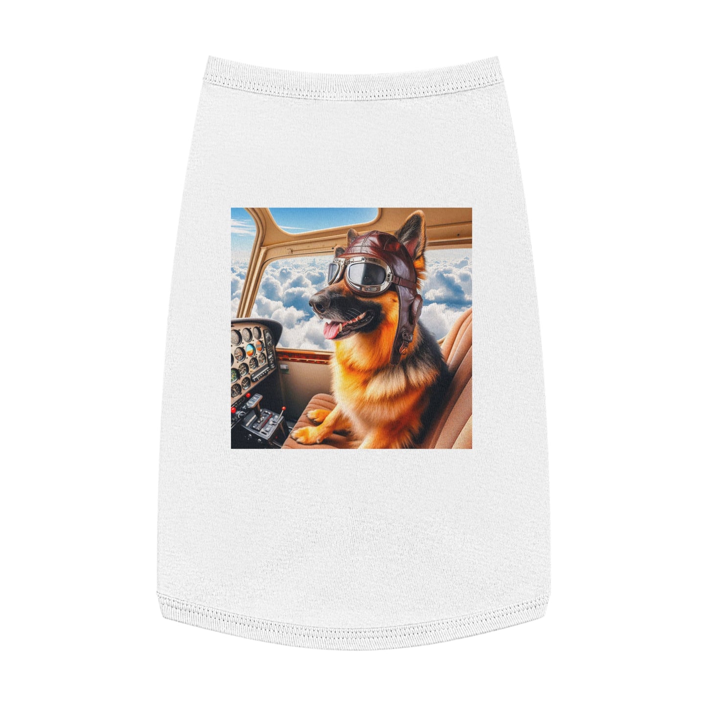 Pet Tank Top German Shepherd Pets Printify L White 