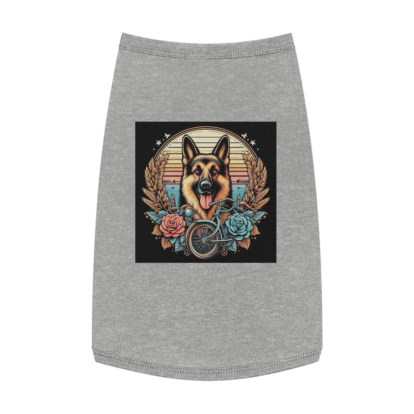 Pet Tank Top German Shepherd Pets Printify L Heather 