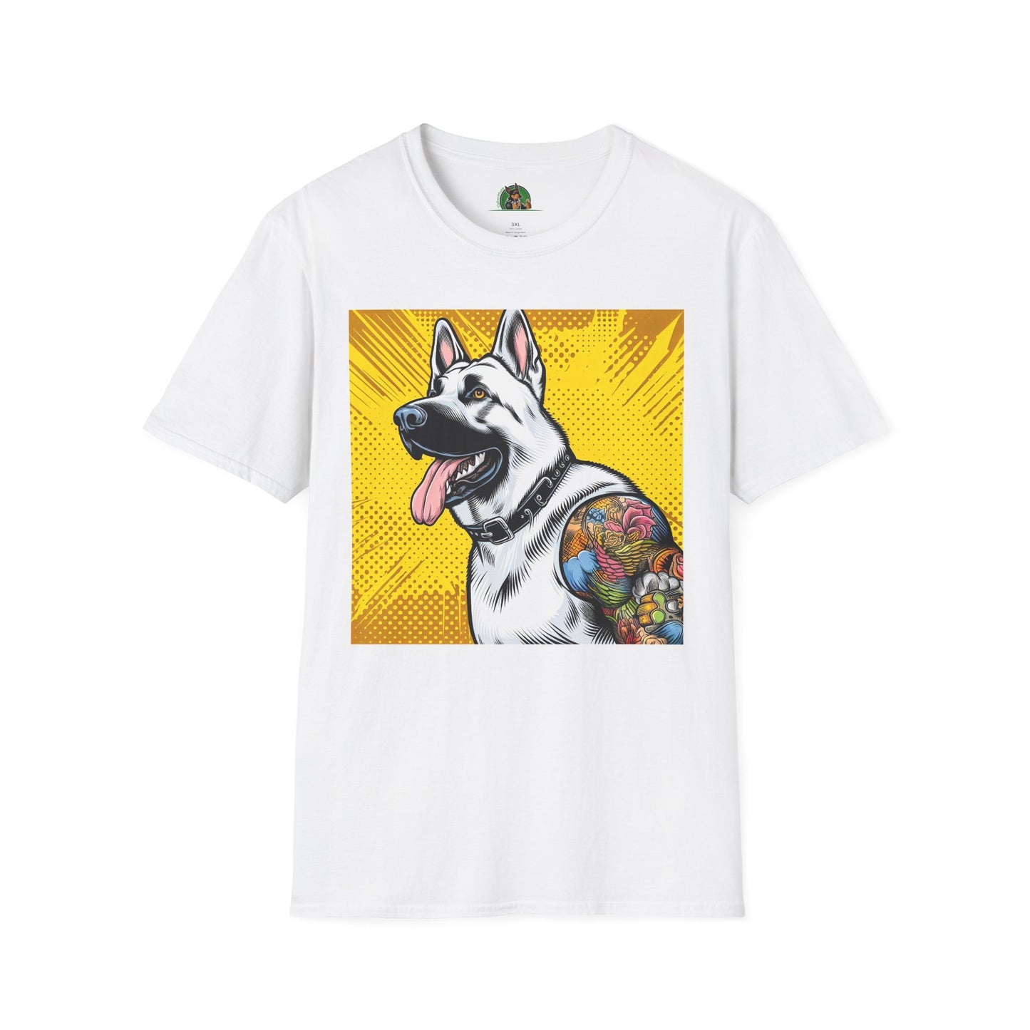 German Shepherd tattoo shirt T-Shirt Printify White S