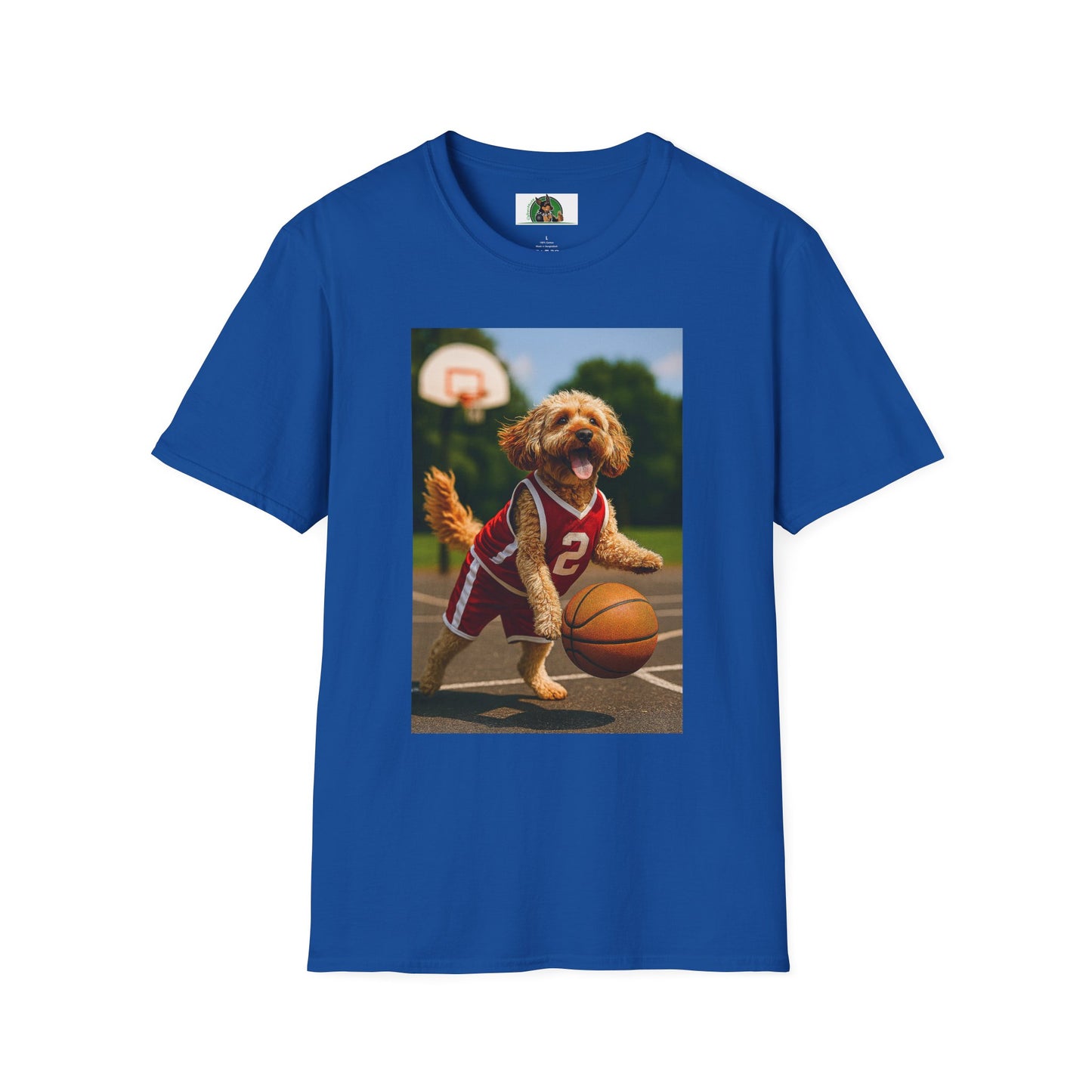 Sports Cockerpoo Basketball T-Shirt T-Shirt Printify Royal XS